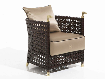 SHAULA - Upholstered garden fabric easy chair by Samuele Mazza Outdoor - view 2